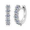0.2CT Moissanite Huggie Hoop Earrings – 925 Sterling Silver - DB Diamonds