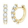 0.2CT Moissanite Huggie Hoop Earrings – 925 Sterling Silver - DB Diamonds