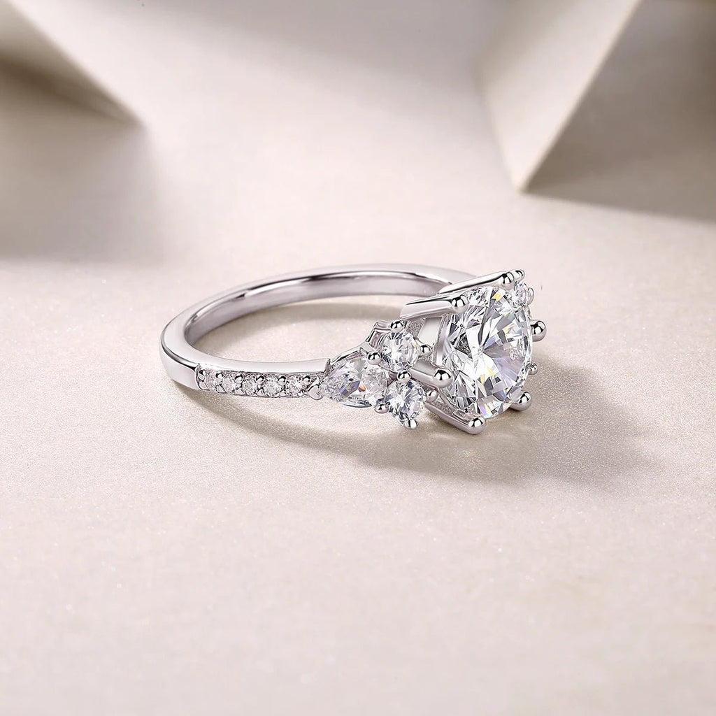 2CT D Color Moissanite Ring – 925 Sterling Silver - DB Diamonds