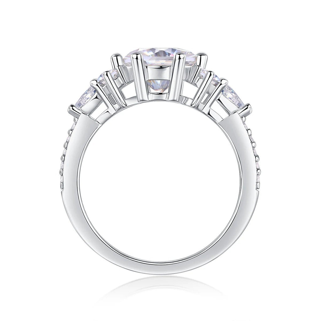 2CT D Color Moissanite Ring – 925 Sterling Silver - DB Diamonds