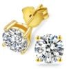 2CT Round Moissanite Stud Earrings – 925 Silver, GRA Certified - DB Diamonds