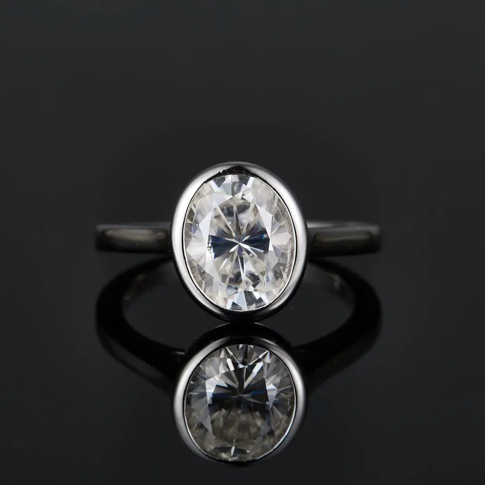 3CT VVS Moissanite Engagement Ring – 925 Sterling Silver - DB Diamonds