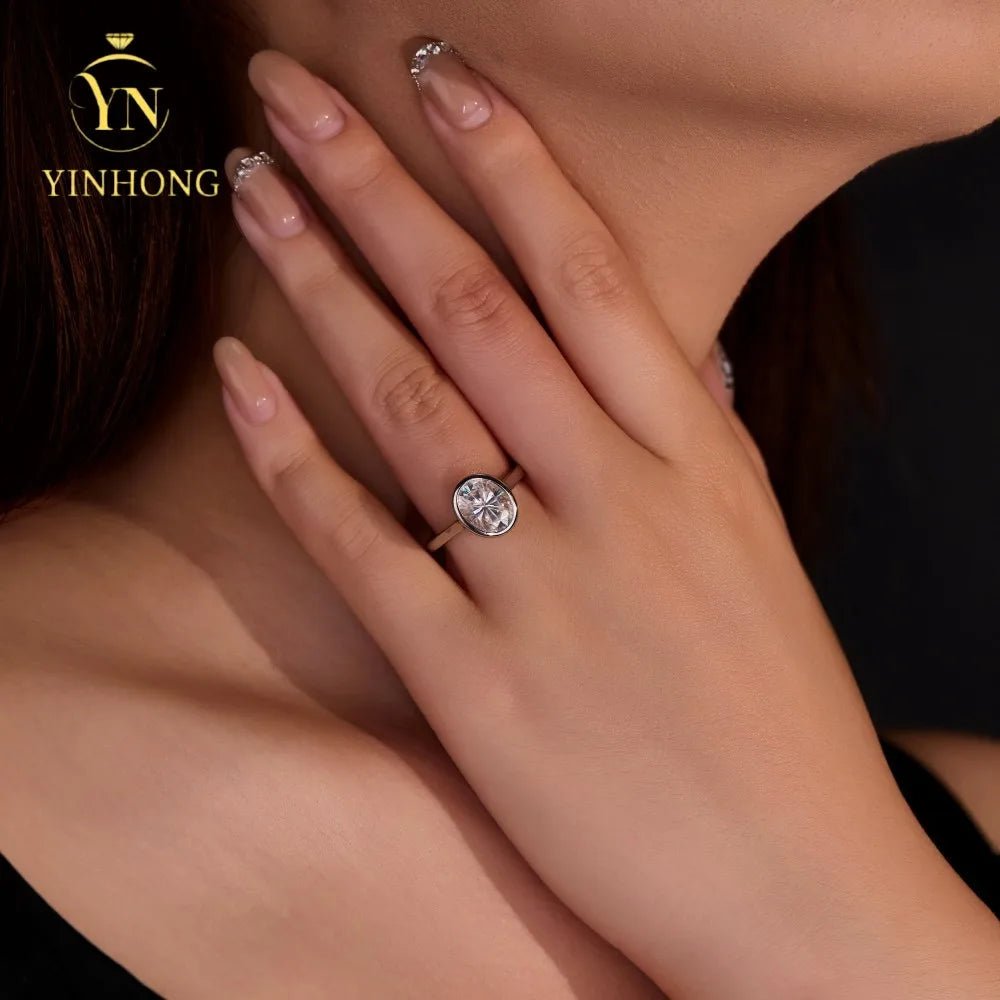 3CT VVS Moissanite Engagement Ring – 925 Sterling Silver - DB Diamonds