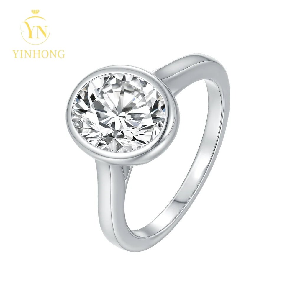 3CT VVS Moissanite Engagement Ring – 925 Sterling Silver - DB Diamonds