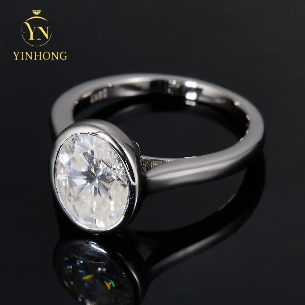 3CT VVS Moissanite Engagement Ring – 925 Sterling Silver - DB Diamonds