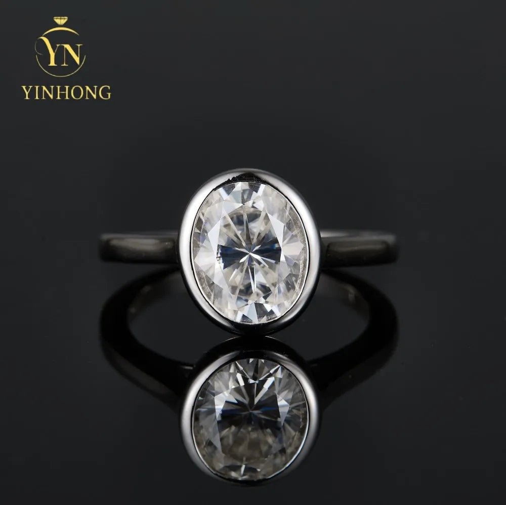 3CT VVS Moissanite Engagement Ring – 925 Sterling Silver - DB Diamonds