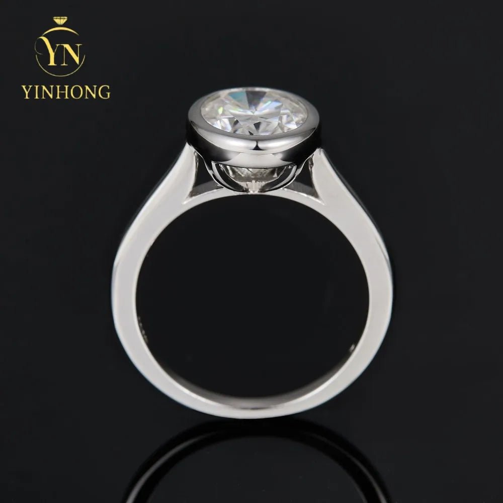 3CT VVS Moissanite Engagement Ring – 925 Sterling Silver - DB Diamonds