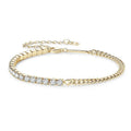 3mm Moissanite Tennis & Cuban Bracelet – 925 Sterling Silver - DB Diamonds