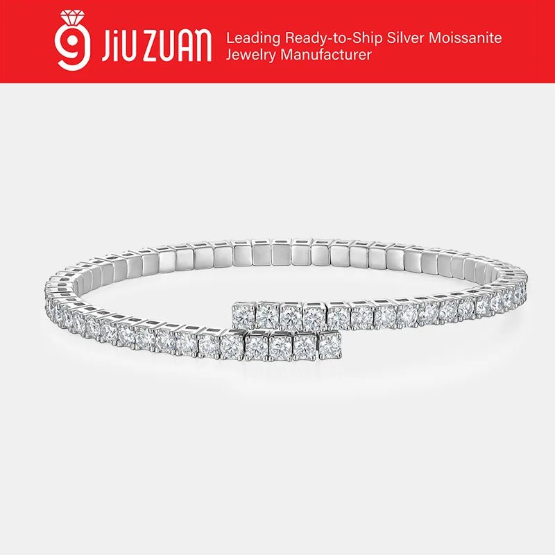 3mm Round Cut Moissanite Tennis Bracelet – 925 Sterling Silver - DB Diamonds