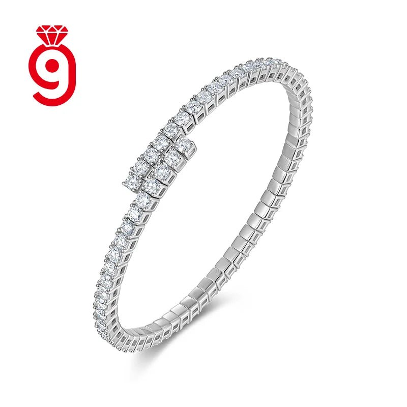 3mm Round Cut Moissanite Tennis Bracelet – 925 Sterling Silver - DB Diamonds
