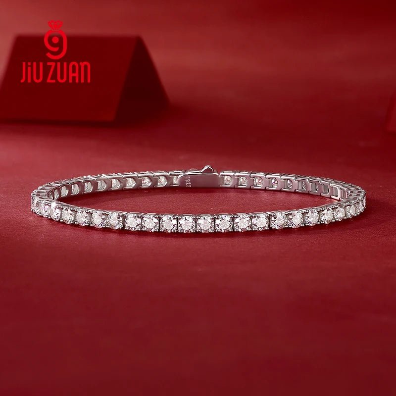3mm VVS Moissanite Women's Bracelet – 925 Silver, Gold Plated - DB Diamonds