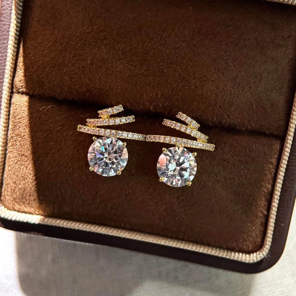 4CTTW Moissanite Stud Earrings – 925 Sterling Silver - DB Diamonds