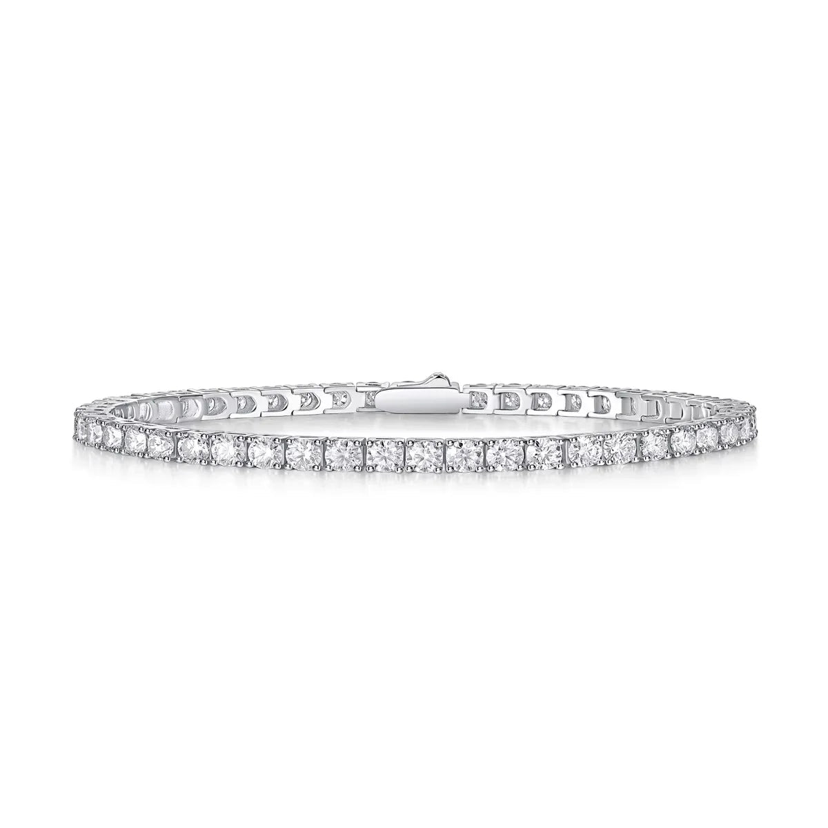 4mm Moissanite Tennis Bracelet – 925 Silver, 18K Gold Toned - DB Diamonds