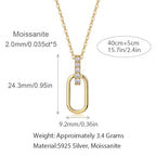VVS Moissanite Charm Pendant Necklace – 18K Gold Plated | 925 Sterling Silver — photo 6 of 7