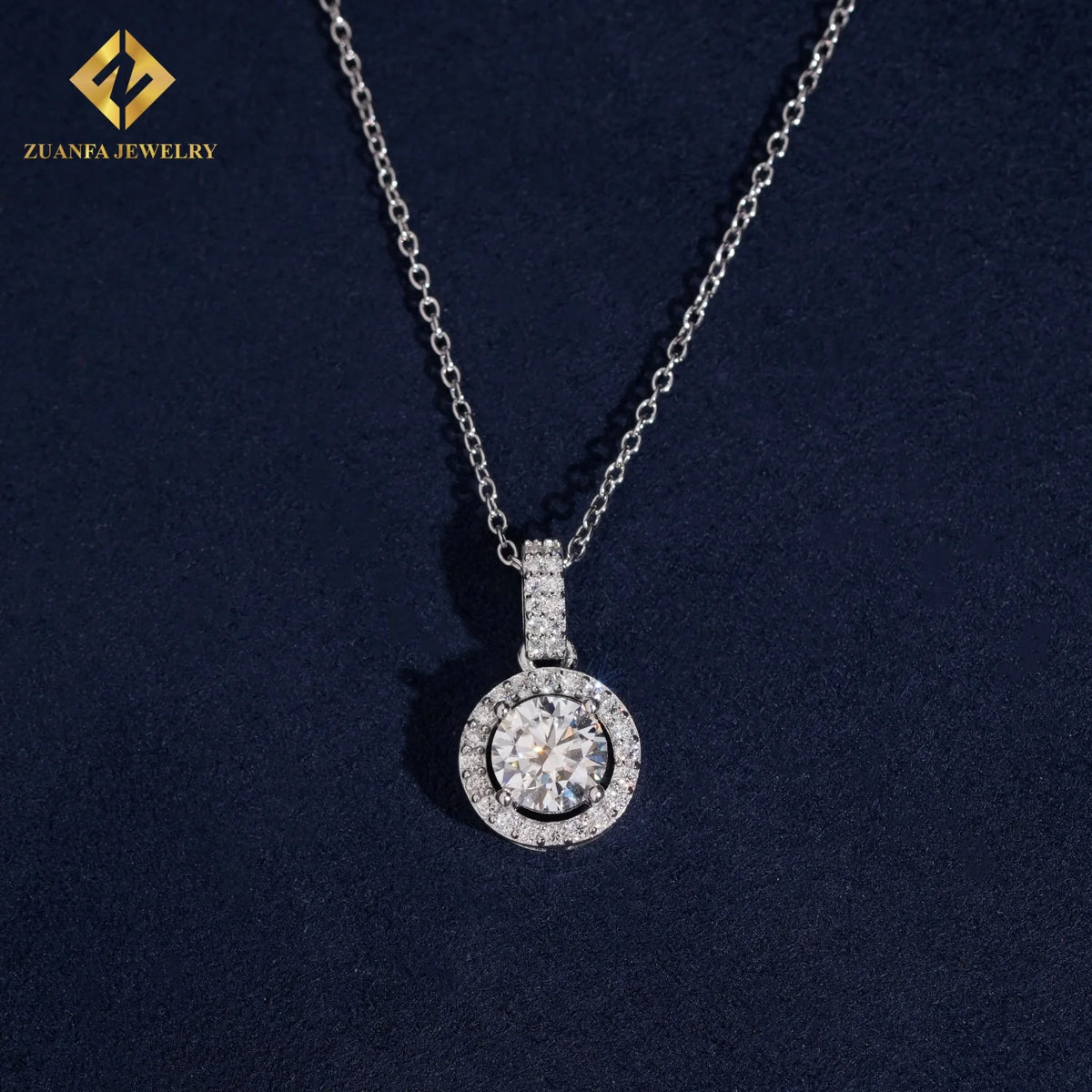 925 Silver VVS Moissanite Diamond Necklace – Fashion Style — photo 4 of 7