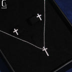 925 Silver Iced Out Moissanite Cross Necklace – VVS | GRA Certified — photo 3 of 7