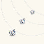 Floating Moissanite Choker Necklace – 925 Sterling Silver | Rhodium Plated — photo 3 of 7