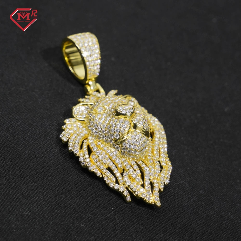 925 Silver Iced Out Lion Pendant – Moissanite | GRA Certified — photo 7 of 9