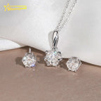 1ct Moissanite Solitaire Pendant Necklace – Six-Prong | 925 Sterling Silver — photo 4 of 7
