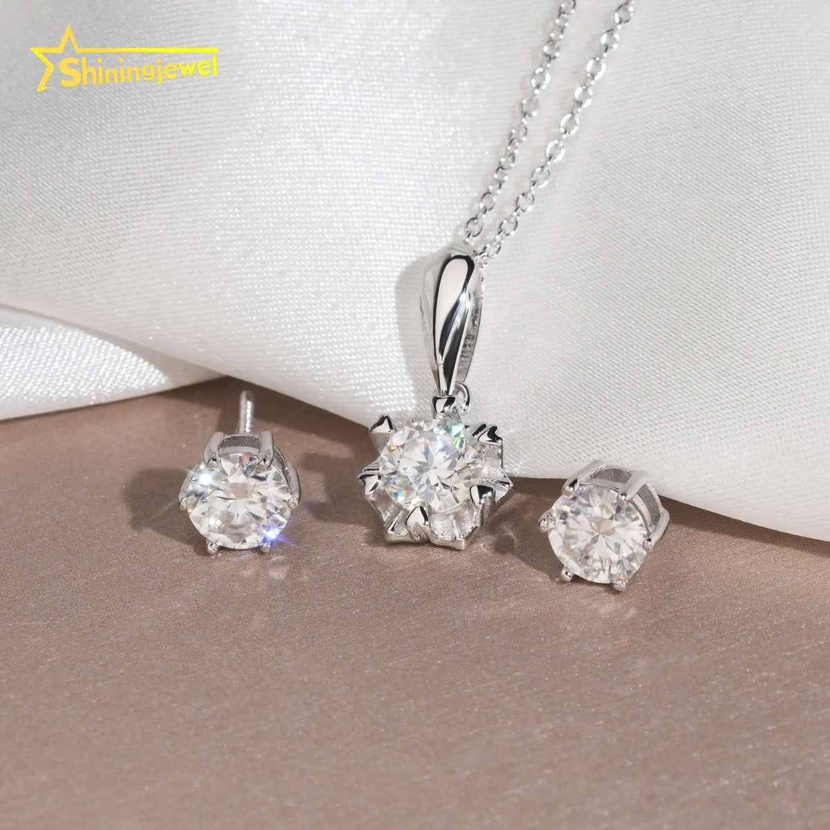 1ct Moissanite Solitaire Pendant Necklace – Six-Prong | 925 Sterling Silver — photo 4 of 7