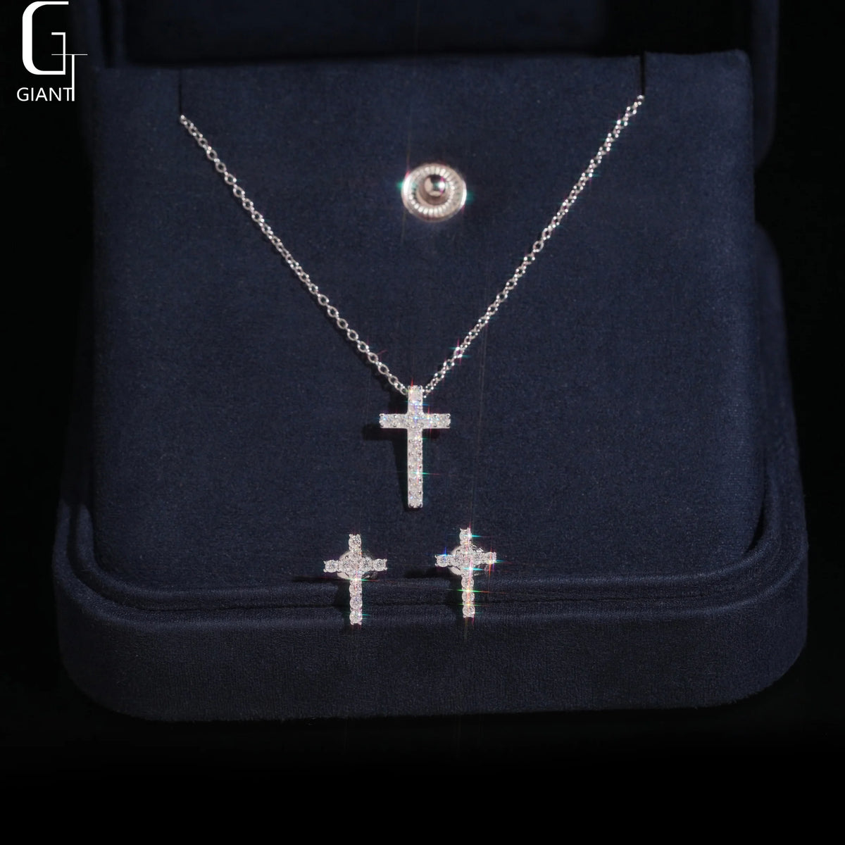925 Silver Iced Out Moissanite Cross Necklace – VVS | GRA Certified — photo 1 of 7