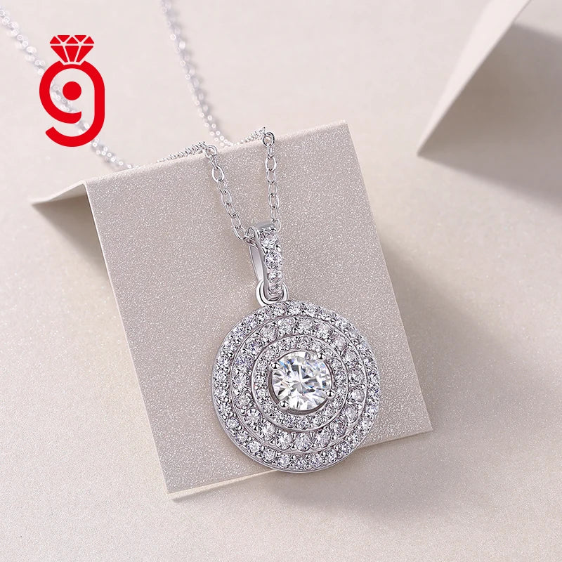925 Silver Moissanite Compass Pendant Necklace – Gold Plated | GRA Certified — photo 3 of 7