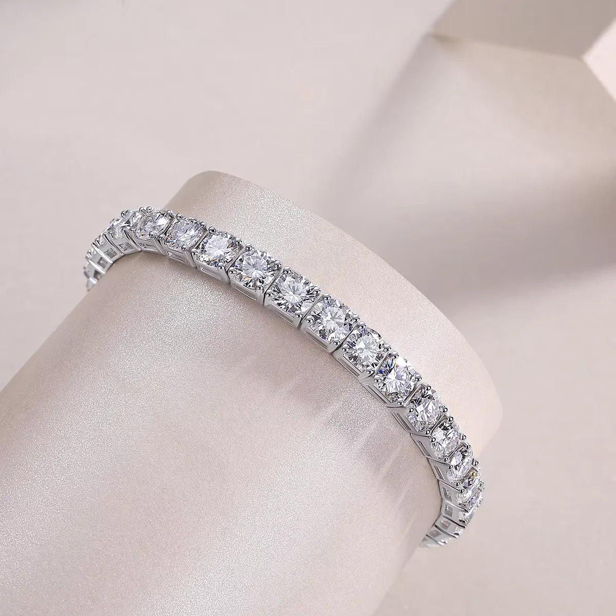 925 Silver VVS Moissanite Cuban Link Bracelet – Iced Out | 6.5mm — photo 3 of 7