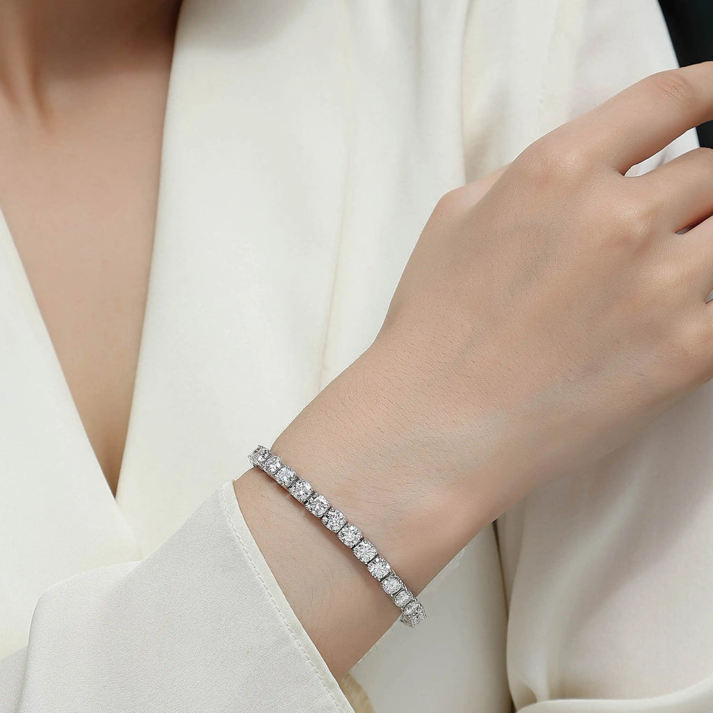 5mm VVS Moissanite Tennis Bracelet – 925 Sterling Silver | Gold & Silver | GRA Certified — photo 1 of 8