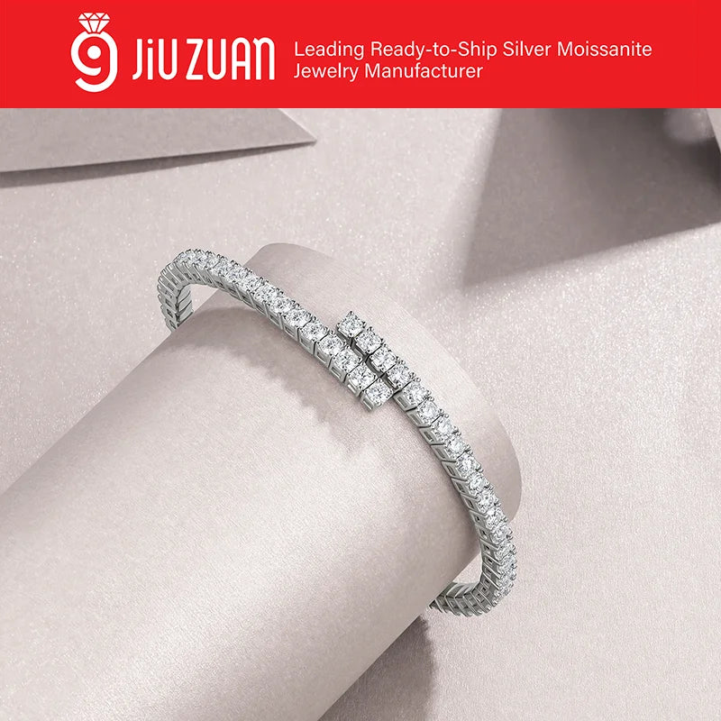 3mm VVS Moissanite Flexible Tennis Bracelet – 925 Sterling Silver | Shared Prong | GRA Certified — photo 3 of 7