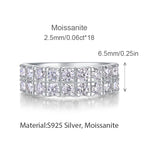 Double Halo Moissanite Engagement Ring – 925 Sterling Silver | Rhodium Finish — photo 4 of 7