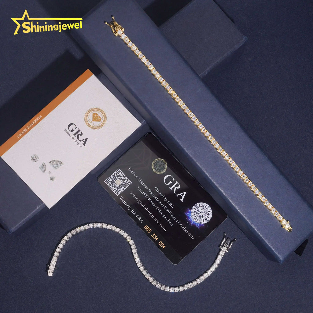 3mm Moissanite Tennis Bracelet – Round Brilliant Cut | 925 Sterling Silver — photo 4 of 8