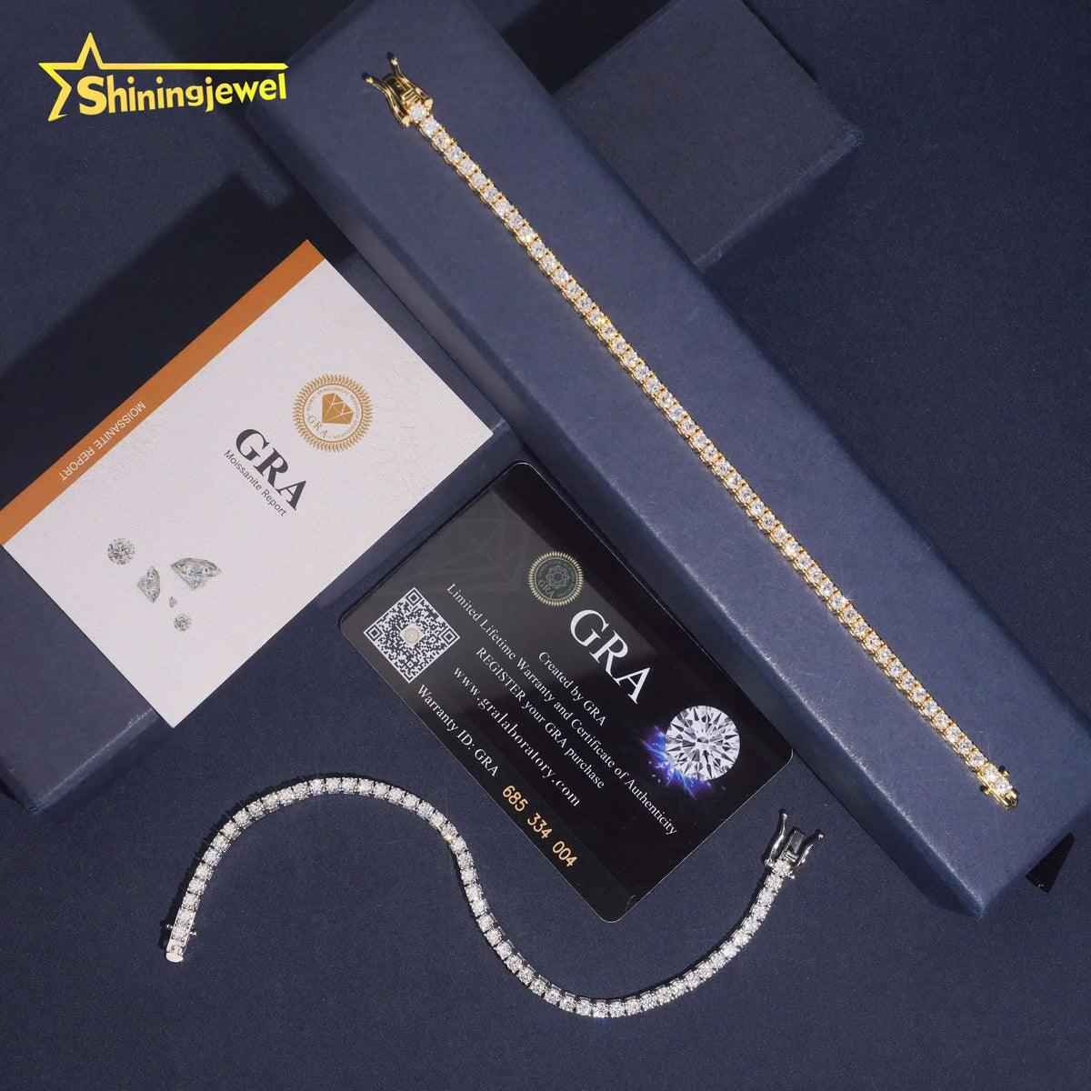 3mm Moissanite Tennis Bracelet – Round Brilliant Cut | 925 Sterling Silver — photo 4 of 8