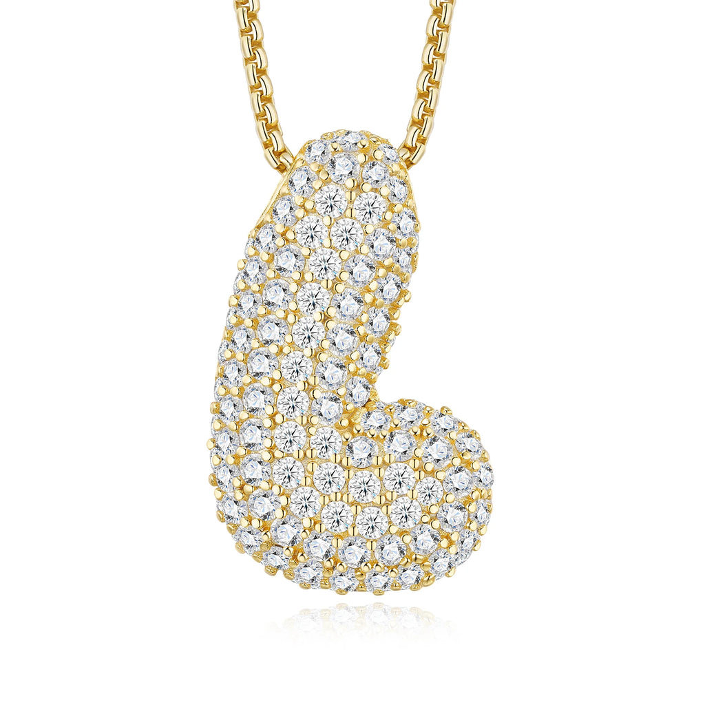 VVS Moissanite Initial Letter Pendant – 925 Sterling Silver | 18K Gold | A–Z | GRA Certified — photo 6 of 32