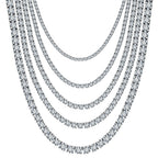 2mm Moissanite Tennis Necklace – 925 Sterling Silver | Unisex Choker Chain — photo 4 of 6