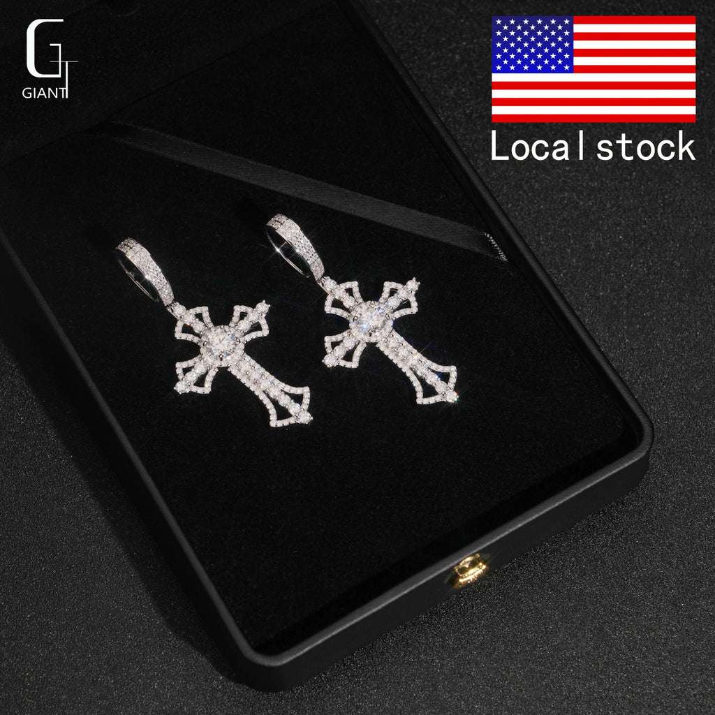 VVS Moissanite Iced Out Cross Pendant – 925 Sterling Silver | GRA Certified — photo 2 of 7