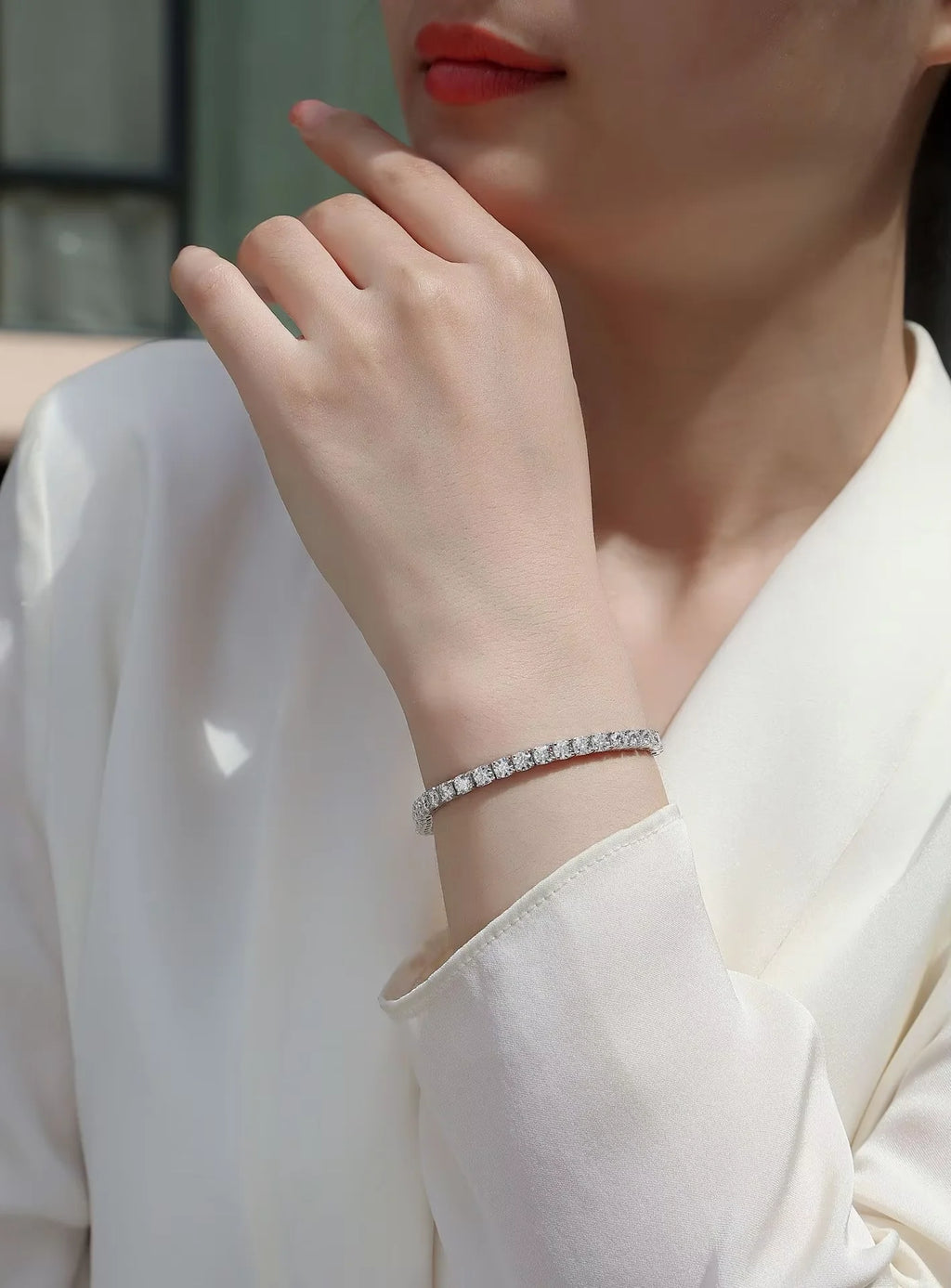 925 Silver VVS Moissanite Cuban Link Bracelet – Iced Out | 6.5mm — photo 6 of 7
