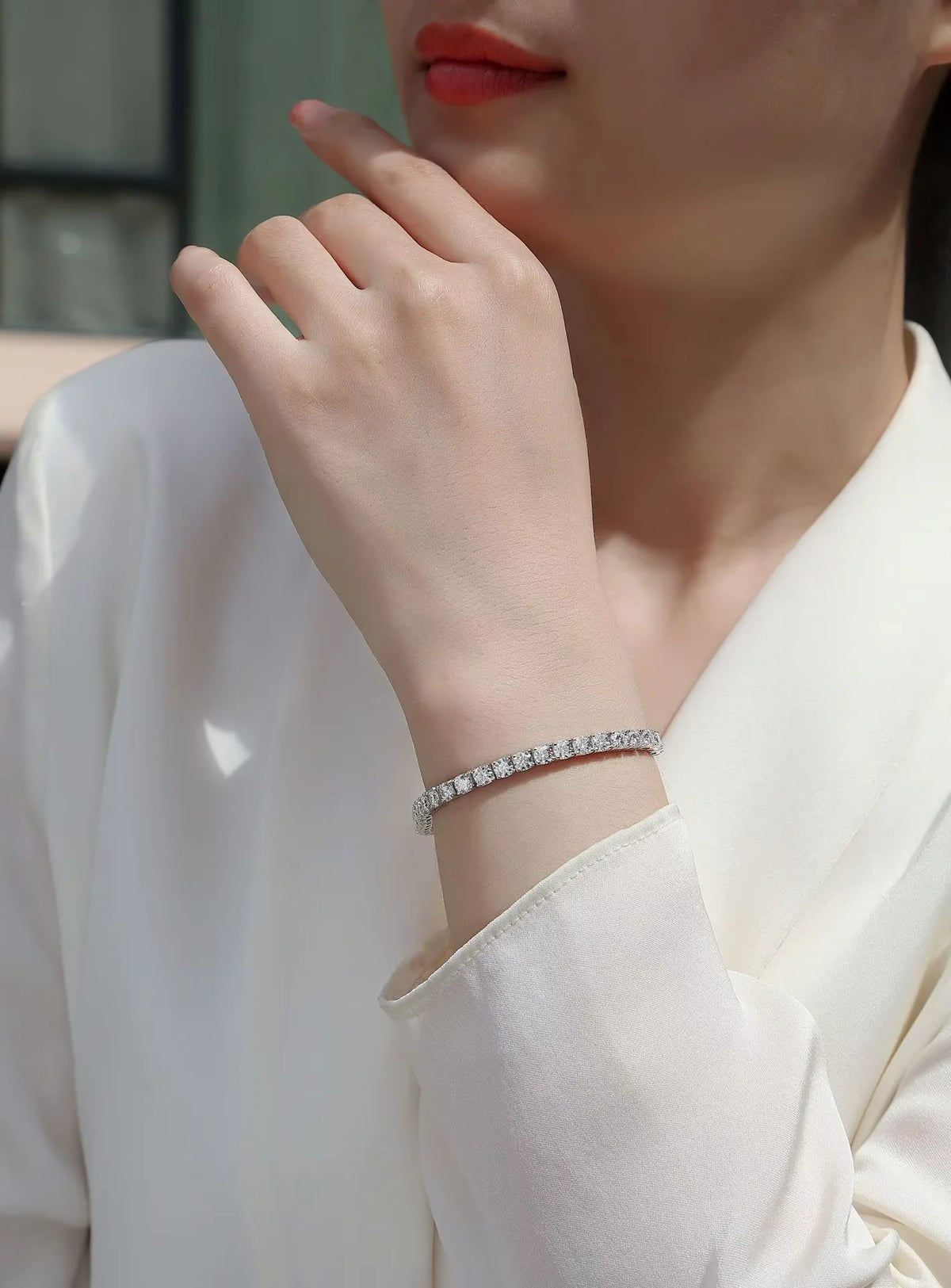 925 Silver VVS Moissanite Cuban Link Bracelet – Iced Out | 6.5mm — photo 6 of 7