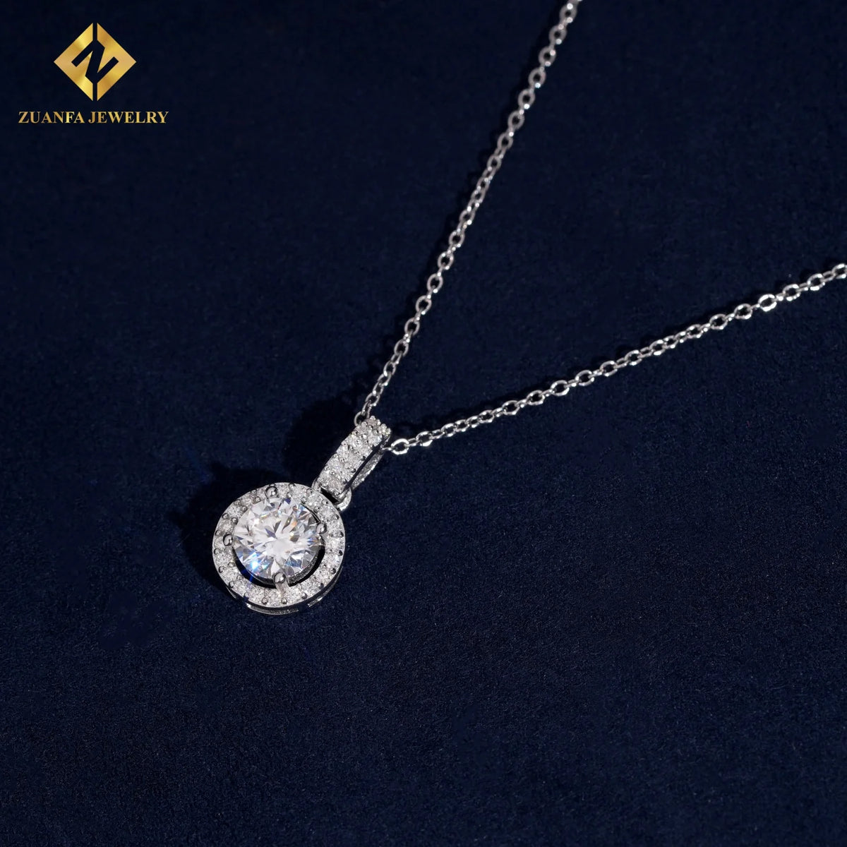 925 Silver VVS Moissanite Diamond Necklace – Fashion Style — photo 5 of 7