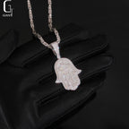 925 Silver VVS Moissanite Iced Out Hand Pendant – Baguette Cut | GRA Certified — photo 8 of 8