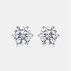 1ct Moissanite Classic Stud Earrings – 925 Sterling Silver — photo 5 of 7