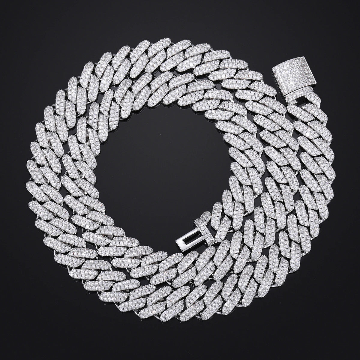 14mm Iced Out CZ Cuban Link Chain Necklace – 18K Gold-Tone & White Gold — photo 4 of 8