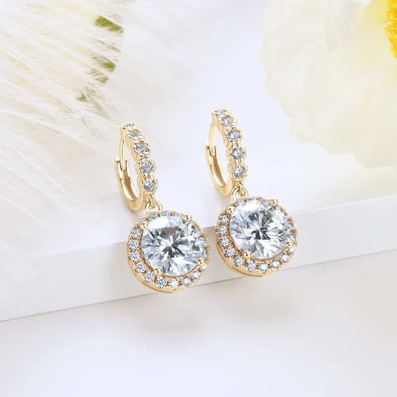 VVS Moissanite Stud Earrings – 925 Sterling Silver | 1ct, 2ct & 3ct | Women's — photo 5 of 8