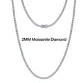 2mm Moissanite Tennis Necklace – 925 Sterling Silver | Unisex Choker Chain — photo 6 of 6