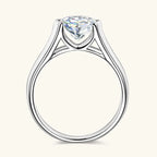 2ct Solitaire Moissanite Engagement Ring – 925 Sterling Silver | White Gold — photo 6 of 7