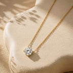 925 Silver Round Moissanite Solitaire Pendant Necklace – GRA Certified — photo 3 of 10