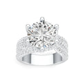 5ct Round Moissanite Pavé Statement Ring – 925 Sterling Silver | 18K Gold — photo 7 of 7