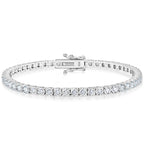 VVS1 Round Cut Moissanite Tennis Bracelet – 925 Sterling Silver | White Gold Plated — photo 7 of 7
