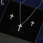 925 Silver Iced Out Moissanite Cross Necklace – VVS | GRA Certified — photo 5 of 7
