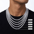 2mm Moissanite Tennis Necklace – 925 Sterling Silver | Unisex Choker Chain — photo 3 of 6