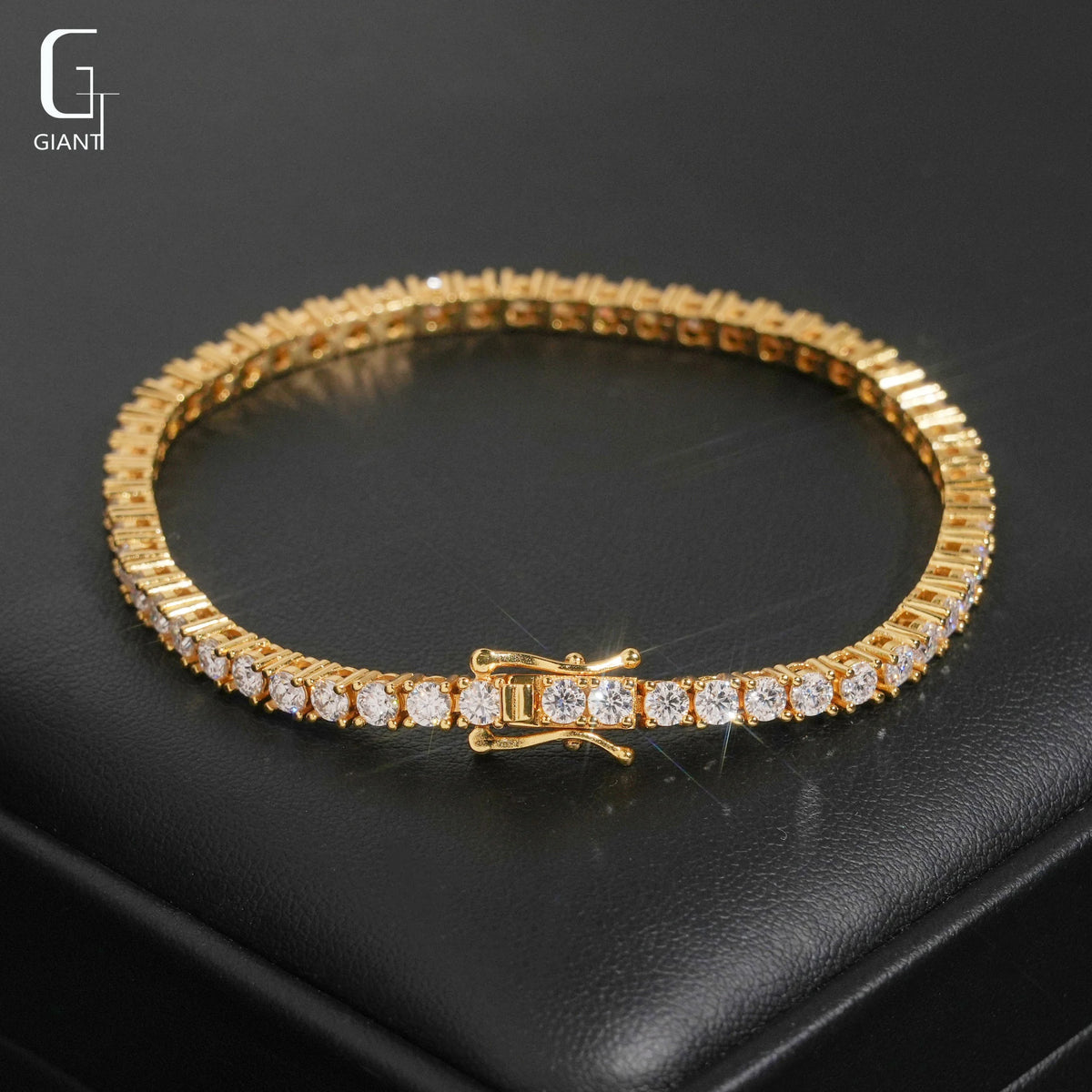 925 Silver VVS Moissanite 3mm Tennis Chain – Gold & Silver | GRA Certified — photo 7 of 8